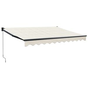 vidaXL Auvent r&eacute;tractable cr&egrave;me 3x2,5 m tissu et aluminium