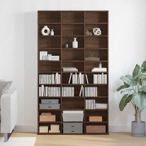 vidaXL Armoire &agrave; CD Ch&ecirc;ne marron 102x23x177,5 cm Bois d'ing&eacute;nierie