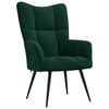 vidaXL Chaise de relaxation Vert foncé Velours