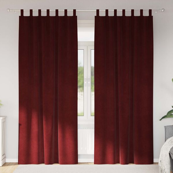 vidaXL Rideaux occultants 2 pcs Bordeaux 140 x 225 cm Velours