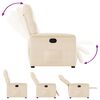vidaXL Fauteuil inclinable beige tissu microfibre