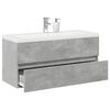 vidaXL Ensemble de meubles de salle de bain 2 pcs gris b&eacute;ton