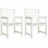 vidaXL Chaises de jardin lot de 2 blanc 60x48x91 cm bois massif de pin