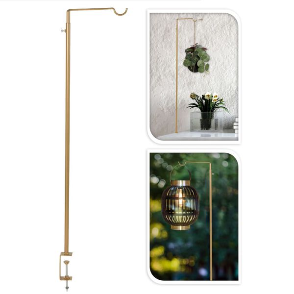 H&S Collection Crochet de table avec pince 20x90 cm dor&eacute;