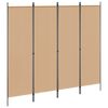 vidaXL Paravent 4 panneaux Beige 200 x 180 cm Tissu