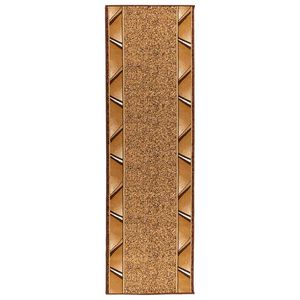 vidaXL Tapis Couloir FLORNES Tiss&eacute; Ocre Zigzag 67 x 150 cm PP 7 mm