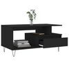 vidaXL Table basse Noir 90x49x45 cm Bois d'ingénierie