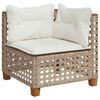 vidaXL Salon de jardin avec coussins 9 pcs beige r&eacute;sine tress&eacute;e
