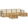 vidaXL Ensemble de canap&eacute;s d'ext&eacute;rieur 6 pc Blanc Bois d'Acacia Massif
