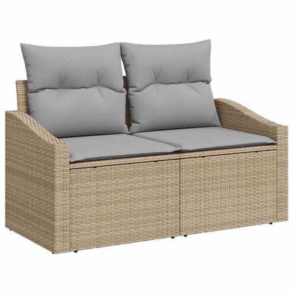 vidaXL Ensemble de canap&eacute; de jardin 12 pcs Beige et Gris clair