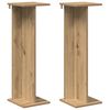 vidaXL Support de Plante 2 pi&egrave;ces Ch&ecirc;ne artisanal 25 x 25,5 x 80,5 cm