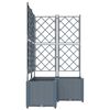 vidaXL Cache-pot de jardin 3 pcs Gris Clair 80 x 80 x 143 cm Acier