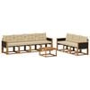 vidaXL Ensemble de canap&eacute;s d'ext&eacute;rieur 8 pcs Naturel et Beige