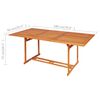 vidaXL Ensemble &agrave; manger de jardin 7 pcs Bois de teck massif