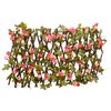 vidaXL&nbsp;Treillis de lierre artificiel extensible rose fonc&eacute; 180x20 cm