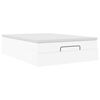 VidaXL Cadre de lit ottoman avec matelas blanc 140x200 cm similicuir