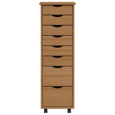 vidaXL Armoire roulante avec tiroirs MOSS bois de pin marron miel