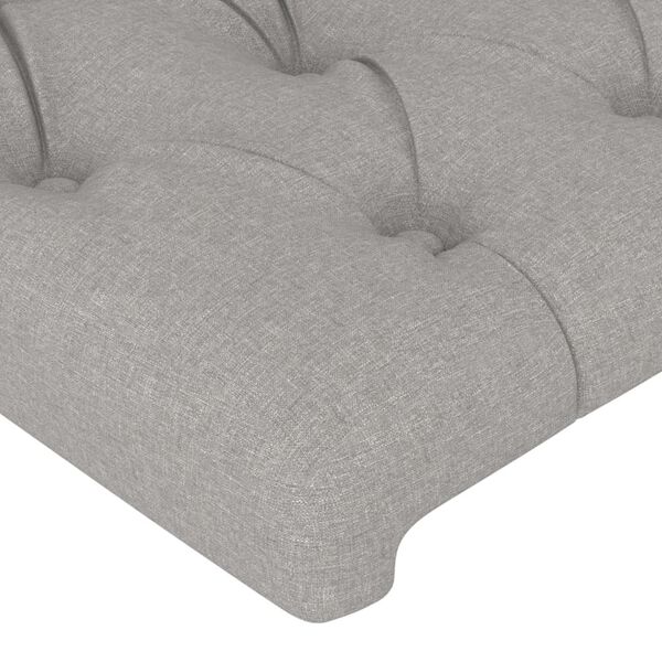 vidaXL T&ecirc;tes de lit 2 pcs gris clair 72x7x78/88 cm tissu