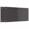 vidaXL Cr&eacute;dence de cuisine 2 pc Gris fonc&eacute; 80 x 40 cm verre tremp&eacute;