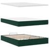 vidaXL Cadre de lit ottoman avec matelas vert fonc&eacute; 140x200 cm velours
