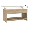 vidaXL Table basse ch&ecirc;ne sonoma 102x50x52,5 cm bois d'ing&eacute;nierie