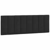 vidaXL Coussin de t&ecirc;te de lit Hanko noir 140 cm velours