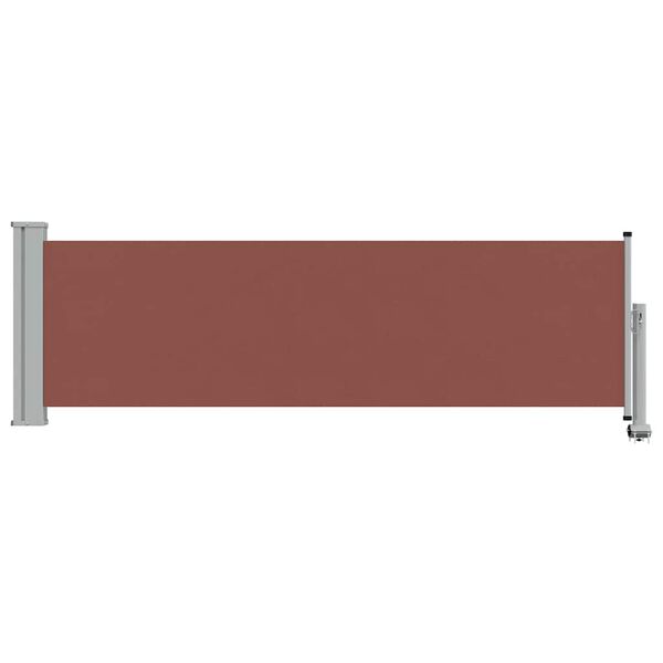 vidaXL Auvent lat&eacute;ral r&eacute;tractable de patio 80x300 cm Marron