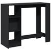 vidaXL Table de bar avec &eacute;tag&egrave;re noir 124x46x103,5cm bois d'ing&eacute;nierie