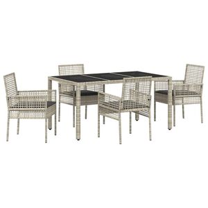 vidaXL Ensemble de salle &agrave; manger pour jardin 5 pcs Gris clair