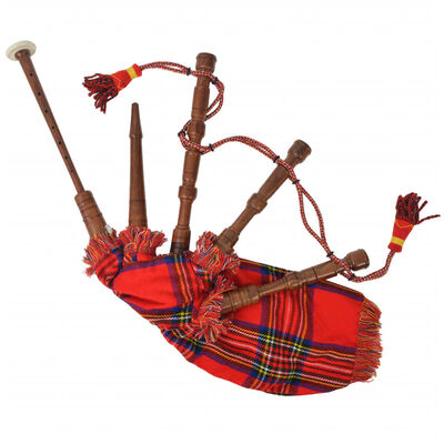 vidaXL Cornemuse écossaise Great Highland d'enfants tartan rouge Royal Stewart