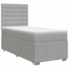 vidaXL Lit boxspring avec matelas Gris clair 100 x 200 cm Tissu
