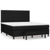 vidaXL Sommier &agrave; lattes de lit avec matelas Noir 180x200 cm Tissu