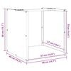 VidaXL &Eacute;tag&egrave;re &agrave; bois 40x40x40 cm acier r&eacute;sistant aux intemp&eacute;ries