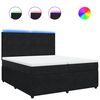 vidaXL Sommier &agrave; lattes de lit et matelas Noir 200x200 cm Velours