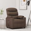 vidaXL Fauteuil inclinable &eacute;lectrique Marron Tissu