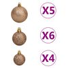 vidaXL Arbre de Noël artificiel pré-éclairé et boules doré 120 cm PET