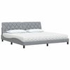 vidaXL Lit avec matelas gris clair 200x200 cm tissu