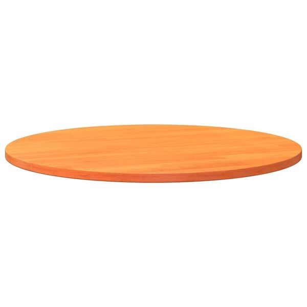 vidaXL Dessus de table rond cire marron &Oslash;80x2,5 cm bois de pin massif