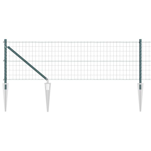 vidaXL Cl&ocirc;ture avec poteau Vert 0,4 x 25 m Acier et PVC