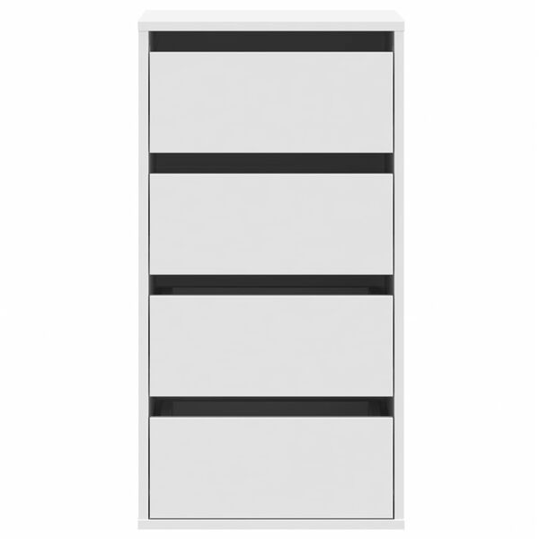 vidaXL Commode d'angle blanc 40x41x76 cm bois d'ingénierie