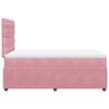 vidaXL Sommier &agrave; lattes de lit avec matelas Rose 120x200 cm Velours