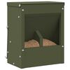 vidaXL Distributeur pour lapins Vert olive 20 x 12,5 x 25 cm