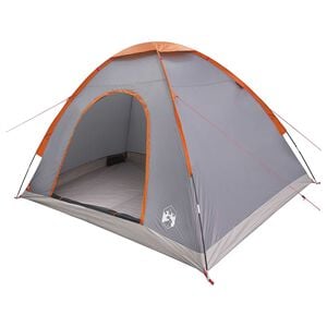 vidaXL Tente de camping avec toit Gris et orange 275 x 215 x 125 cm