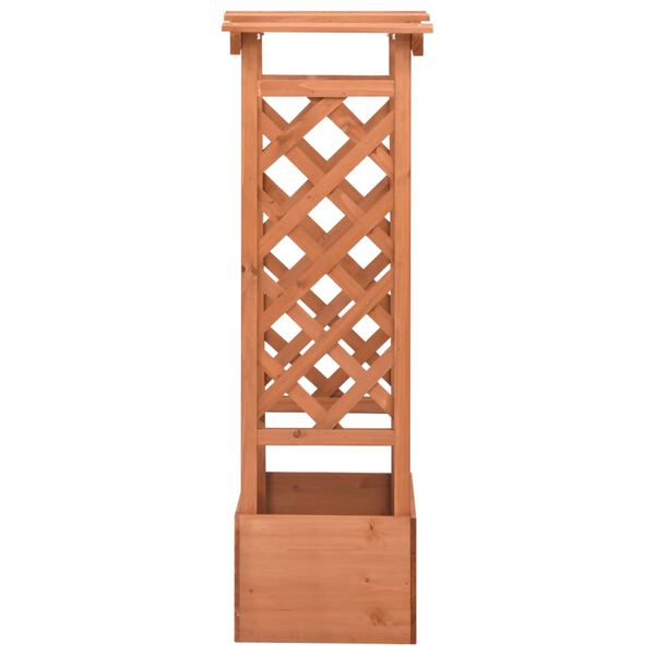 vidaXL Jardini&egrave;re &agrave; treillis avec arche 49x39x117 cm Bois de sapin