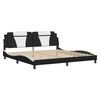 vidaXL Cadre de lit Viana avec LED sans matelas noir et blanc 200x200 cm