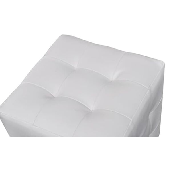 vidaXL Tabourets cube Blanc