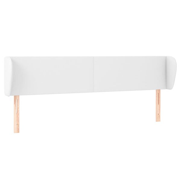 vidaXL T&ecirc;te de lit avec oreilles Blanc 163x23x78/88 cm Similicuir