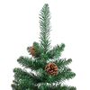 vidaXL Sapin de Noël mince Vert 180 cm PVC et bois de pin massif