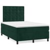 vidaXL Sommier &agrave; lattes de lit et matelas Vert fonc&eacute; 120x200cm Velours