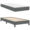 vidaXL Lit &agrave; ressorts avec matelas Gris fonc&eacute; 90 x 200 cm tissu
